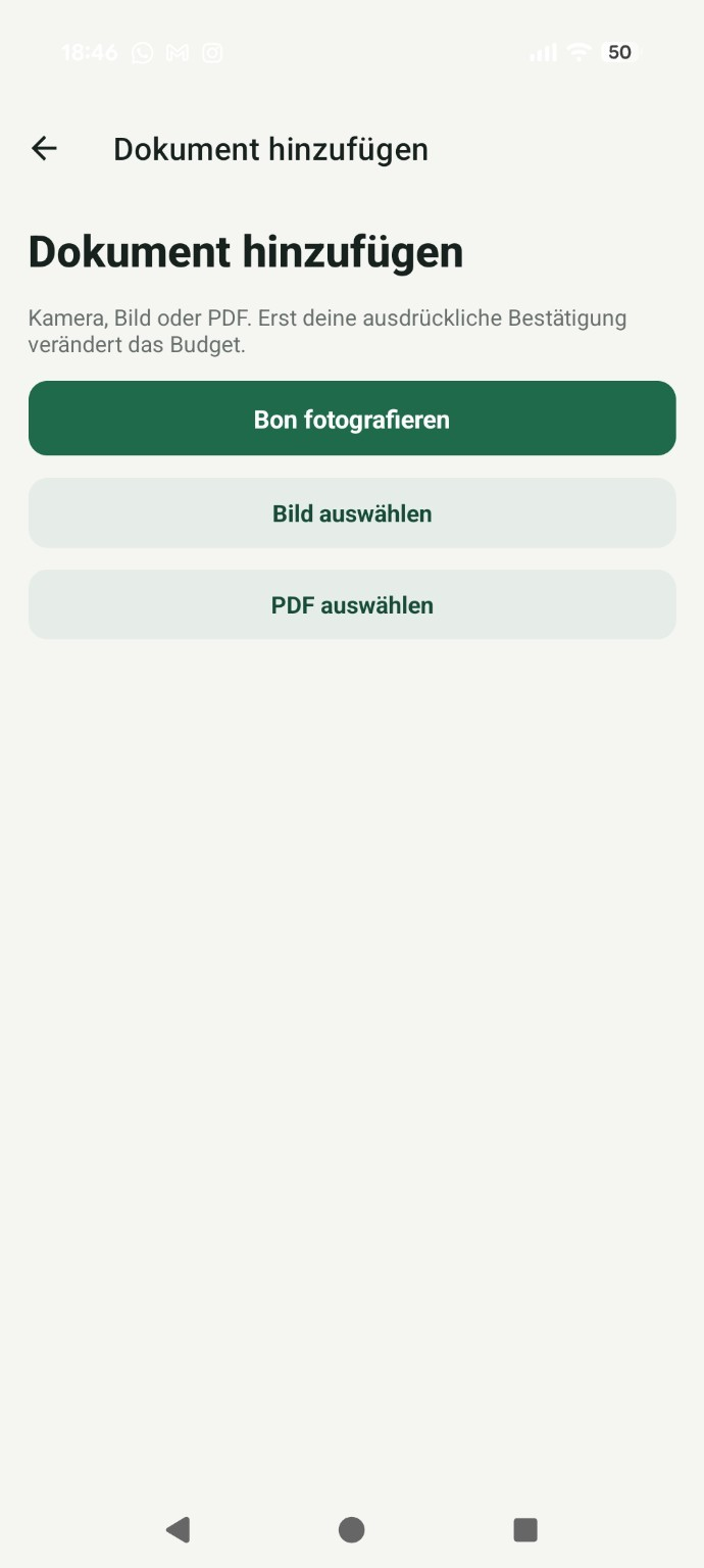 Echte Android-Alpha: Bonaufnahme